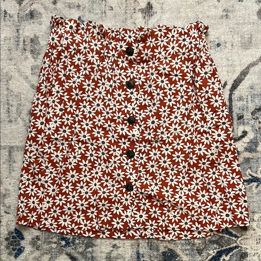 Madewell Button-Front Mini Skirt